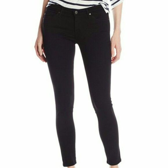 AG Adriano Goldschmied Black "The Middi Ankle" mid-rise legging ankle 27R - Picture 1 of 9